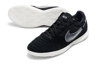 Men's Nike Street Gato IC Indoor & Futsal Low-Tops Football Shoes - Black/White