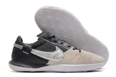 Men's Nike Street Gato IC Indoor & Futsal Low-Tops Football Shoes - Beige/Silver/Black