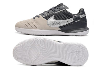 Men's Nike Street Gato IC Indoor & Futsal Low-Tops Football Shoes - Beige/Silver/Black