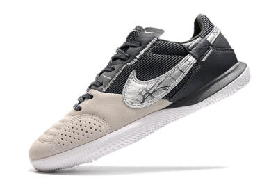 Men's Nike Street Gato IC Indoor & Futsal Low-Tops Football Shoes - Beige/Silver/Black