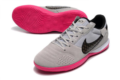 Men's Nike Street Gato IC Indoor & Futsal Low-Tops Football Shoes - Grey/Black/Pink