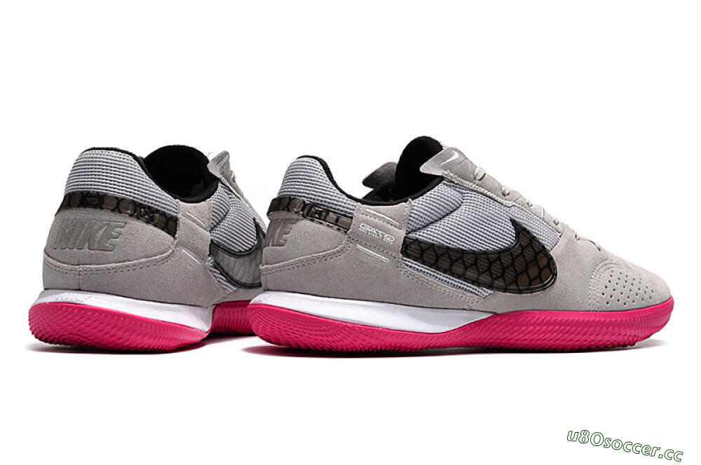 Men's Nike Street Gato IC Indoor & Futsal Low-Tops Football Shoes - Grey/Black/Pink 6