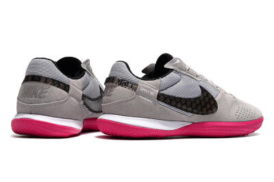 Men's Nike Street Gato IC Indoor & Futsal Low-Tops Football Shoes - Grey/Black/Pink