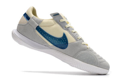 Men's Nike Street Gato IC Indoor & Futsal Low-Tops Football Shoes - Grey/Beige/Blue