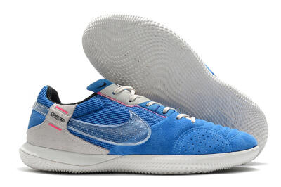 Men's Nike Street Gato IC Indoor & Futsal Low-Tops Football Shoes - Blue/Grey/White