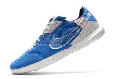 Men's Nike Street Gato IC Indoor & Futsal Low-Tops Football Shoes - Blue/Grey/White