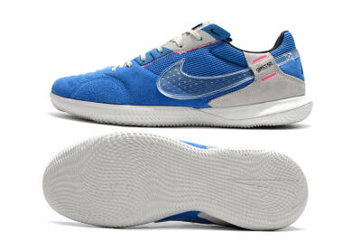 Men's Nike Street Gato IC Indoor & Futsal Low-Tops Football Shoes - Blue/Grey/White