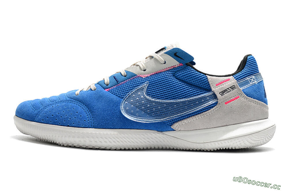 Men's Nike Street Gato IC Indoor & Futsal Low-Tops Football Shoes - Blue/Grey/White 0