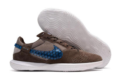 Men's Nike Street Gato IC Indoor & Futsal Low-Tops Football Shoes - Brown/Blue/White
