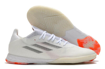 Men's Adidas X Speedflow.1 IC Indoor & Futsal Low-Tops Football Shoes - White/Black/Red