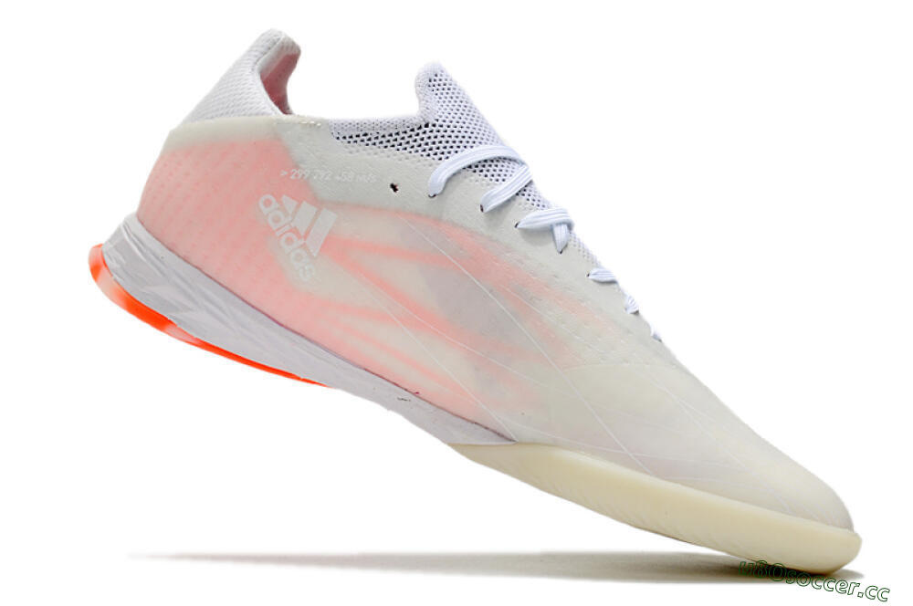 Men's Adidas X Speedflow.1 IC Indoor & Futsal Low-Tops Football Shoes - White/Black/Red 4