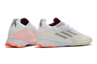 Men's Adidas X Speedflow.1 IC Indoor & Futsal Low-Tops Football Shoes - White/Black/Red