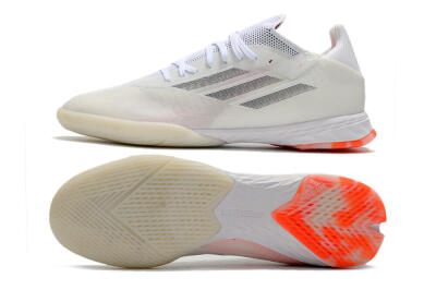 Men's Adidas X Speedflow.1 IC Indoor & Futsal Low-Tops Football Shoes - White/Black/Red