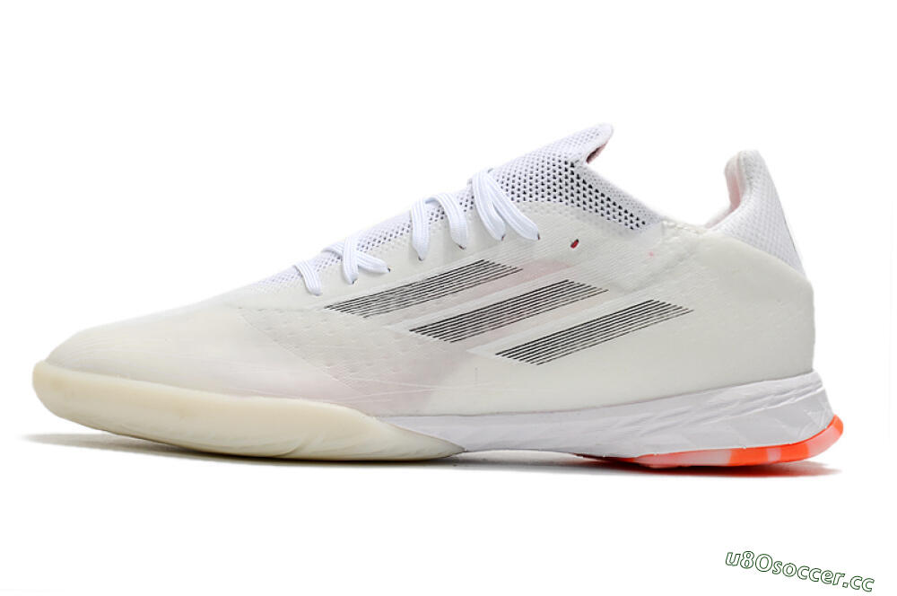 Men's Adidas X Speedflow.1 IC Indoor & Futsal Low-Tops Football Shoes - White/Black/Red 0