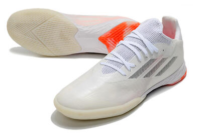 Men's Adidas X Speedflow.1 IC Indoor & Futsal Low-Tops Football Shoes - White/Black/Red