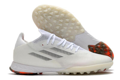Men's Adidas X Speedflow.1 TF Artificial Turf Low-Tops Football Shoes - White/Black/Red