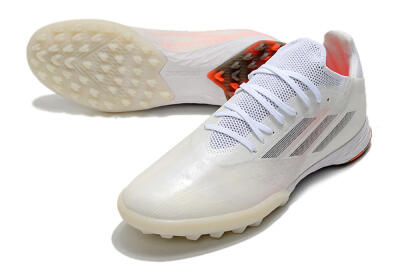 Men's Adidas X Speedflow.1 TF Artificial Turf Low-Tops Football Shoes - White/Black/Red
