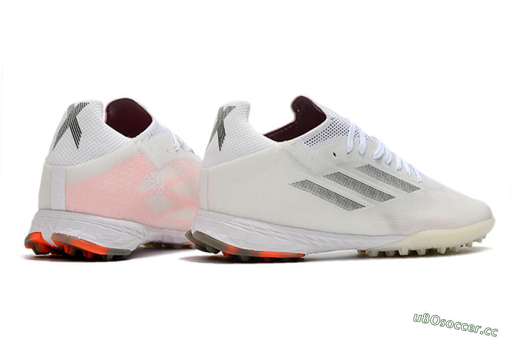 Men's Adidas X Speedflow.1 TF Artificial Turf Low-Tops Football Shoes - White/Black/Red 6