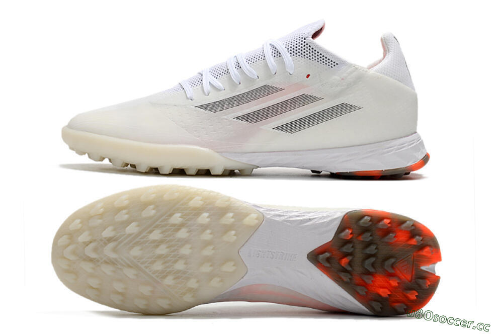 Men's Adidas X Speedflow.1 TF Artificial Turf Low-Tops Football Shoes - White/Black/Red 1