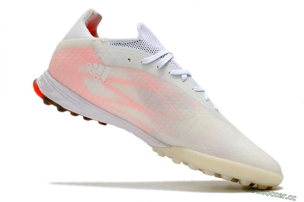 Men's Adidas X Speedflow.1 TF Artificial Turf Low-Tops Football Shoes - White/Black/Red 4