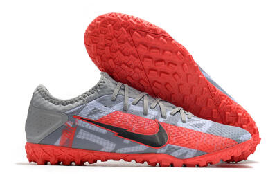 Men's Nike Mercurial Vapor 13 Pro TF Artificial Turf Low-Tops Football Shoes - Grey/Black/Red