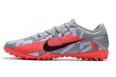 Men's Nike Mercurial Vapor 13 Pro TF Artificial Turf Low-Tops Football Shoes - Grey/Black/Red