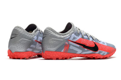 Men's Nike Mercurial Vapor 13 Pro TF Artificial Turf Low-Tops Football Shoes - Grey/Black/Red