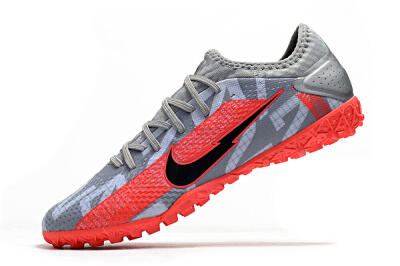 Men's Nike Mercurial Vapor 13 Pro TF Artificial Turf Low-Tops Football Shoes - Grey/Black/Red
