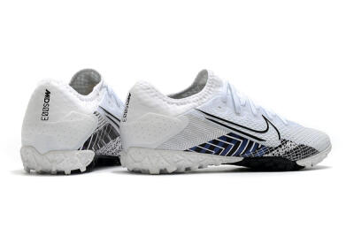 Men's Nike Mercurial Vapor 13 Pro TF Artificial Turf Low-Tops Football Shoes - White/Black/Blue