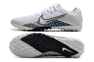 Men's Nike Mercurial Vapor 13 Pro TF Artificial Turf Low-Tops Football Shoes - White/Black/Blue