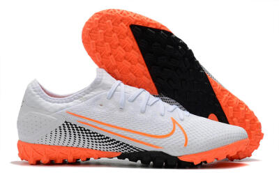 Men's Nike Mercurial Vapor 13 Pro TF Artificial Turf Low-Tops Football Shoes - White/Red/Black