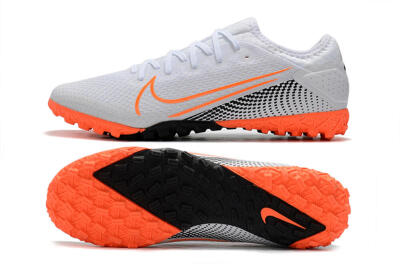 Men's Nike Mercurial Vapor 13 Pro TF Artificial Turf Low-Tops Football Shoes - White/Red/Black