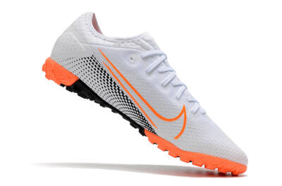 Men's Nike Mercurial Vapor 13 Pro TF Artificial Turf Low-Tops Football Shoes - White/Red/Black