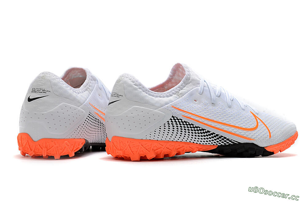 Men's Nike Mercurial Vapor 13 Pro TF Artificial Turf Low-Tops Football Shoes - White/Red/Black 6