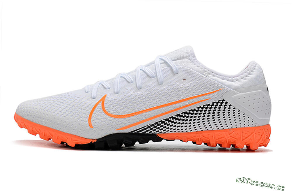 Men's Nike Mercurial Vapor 13 Pro TF Artificial Turf Low-Tops Football Shoes - White/Red/Black 0