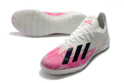 Men's Adidas X 19.1 TF Artificial Turf Low-Tops Football Shoes - Pink/Black/White