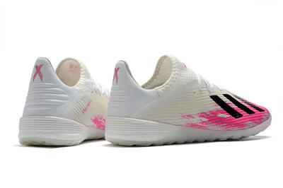 Men's Adidas X 19.1 TF Artificial Turf Low-Tops Football Shoes - Pink/Black/White