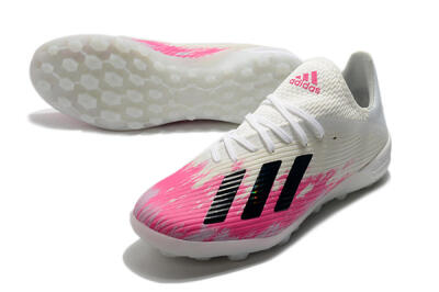 Men's Adidas X 19.1 TF Artificial Turf Low-Tops Football Shoes - Pink/Black/White