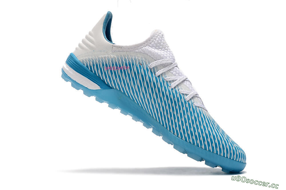 Men's Adidas X 19.1 TF Artificial Turf Low-Tops Football Shoes - Blue/Black/White 7