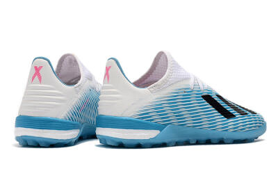 Men's Adidas X 19.1 TF Artificial Turf Low-Tops Football Shoes - Blue/Black/White