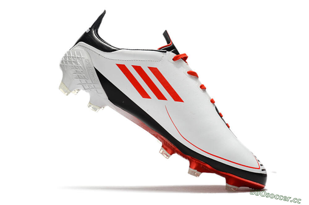 Men's Adidas F50 Adizero Ghosted FG Firm Ground Low-Tops Football Boots - White/Red/Black 4