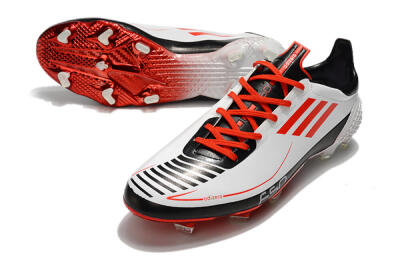 Men's Adidas F50 Adizero Ghosted FG Firm Ground Low-Tops Football Boots - White/Red/Black
