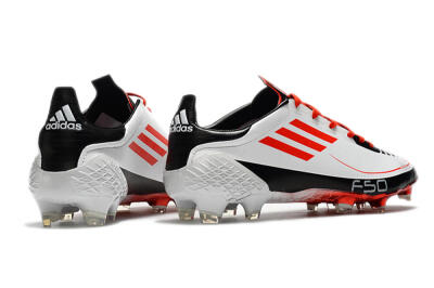 Men's Adidas F50 Adizero Ghosted FG Firm Ground Low-Tops Football Boots - White/Red/Black
