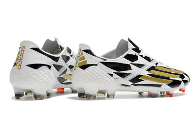 Men's Adidas F50 Adizero Ghosted FG Firm Ground Low-Tops Football Boots - White/Black/Gold