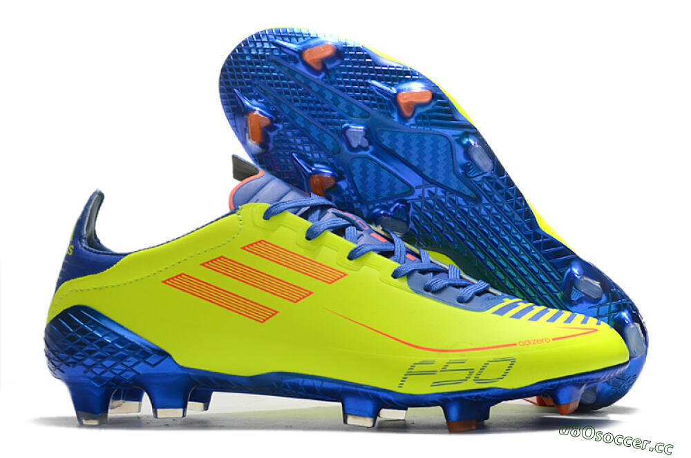 Men's Adidas F50 Adizero Ghosted FG Firm Ground Low-Tops Football Boots - Yellow/Red/Blue 2