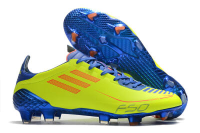 Men's Adidas F50 Adizero Ghosted FG Firm Ground Low-Tops Football Boots - Yellow/Red/Blue
