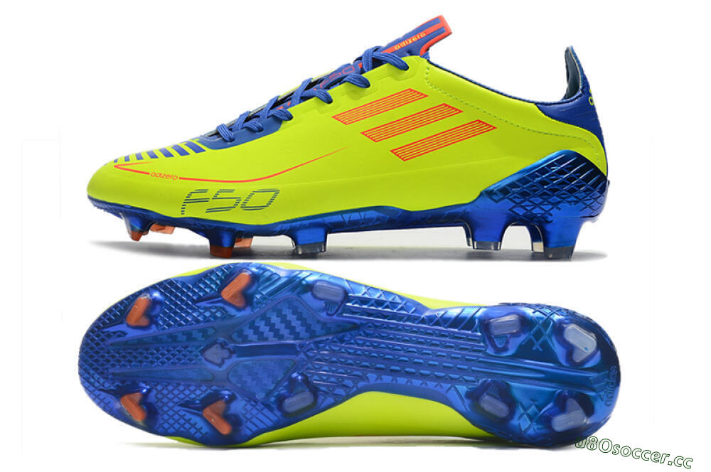 Men's Adidas F50 Adizero Ghosted FG Firm Ground Low-Tops Football Boots - Yellow/Red/Blue 1