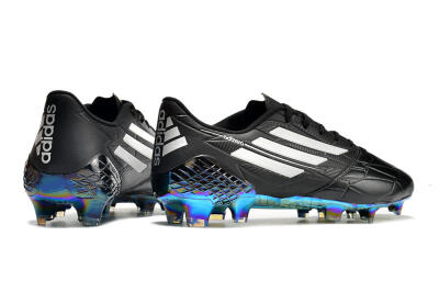 Men's Adidas F50 Adizero Ghosted FG Firm Ground Low-Tops Football Boots - Black/White/Gold