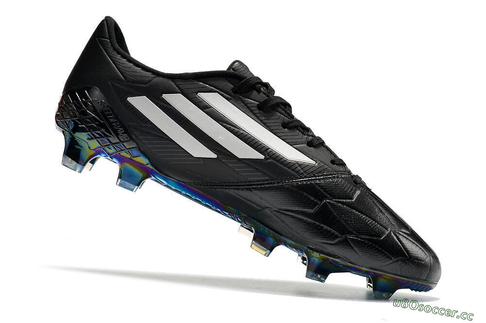 Men's Adidas F50 Adizero Ghosted FG Firm Ground Low-Tops Football Boots - Black/White/Gold 4