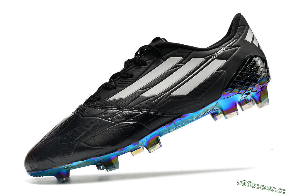 Men's Adidas F50 Adizero Ghosted FG Firm Ground Low-Tops Football Boots - Black/White/Gold 5